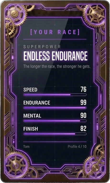 Card back: Endless Endurance superpower, profile 4 of 10
